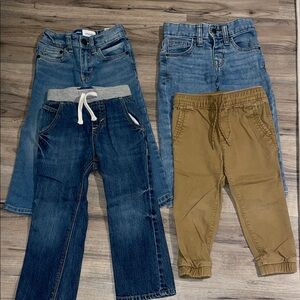 Old Navy + Cat & Jack Boy’s Denim and Tan Pant Bundle Sz 2T